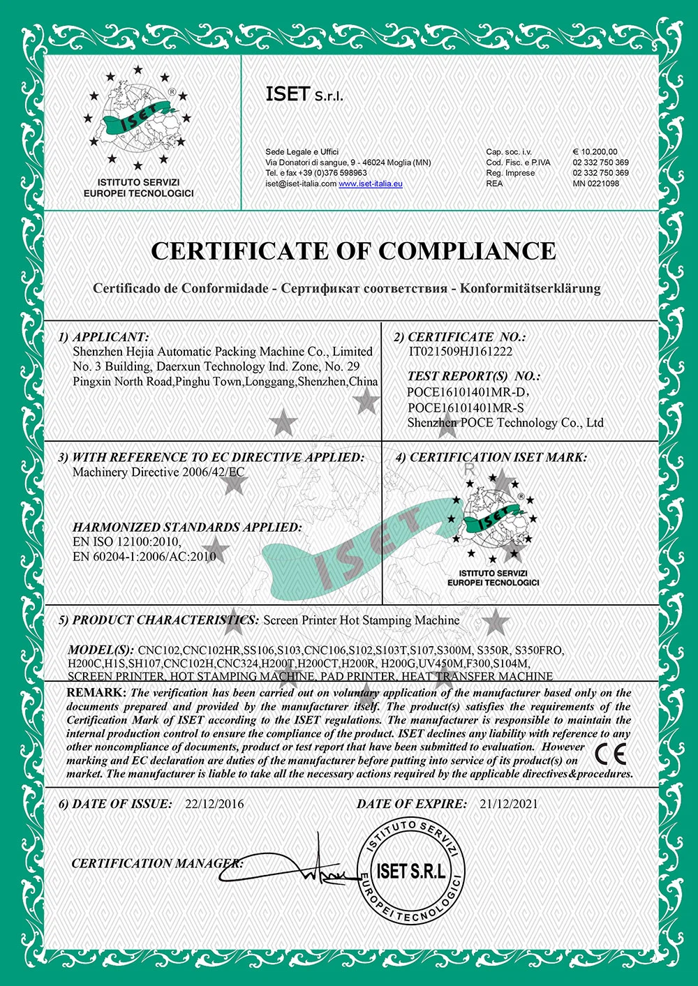 certificates
